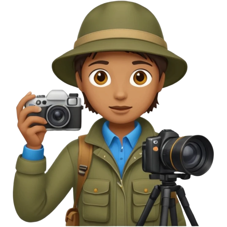 
wildlife photographer, outdoor clothe emoji