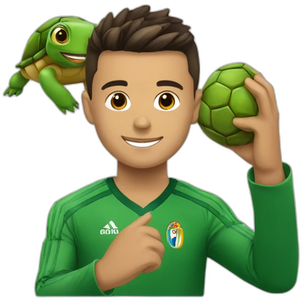 Ronaldo avec une tortue emoji