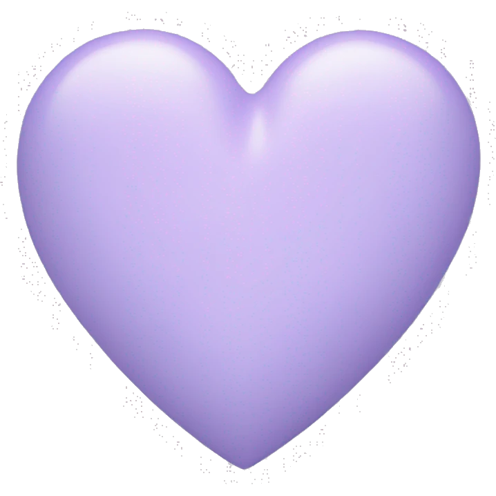 pastel lavender coloured heart emoji