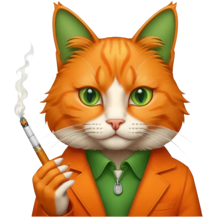 Cool cat with cigarettes  emoji