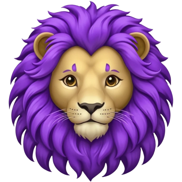 glitter purple and cian lion emoji