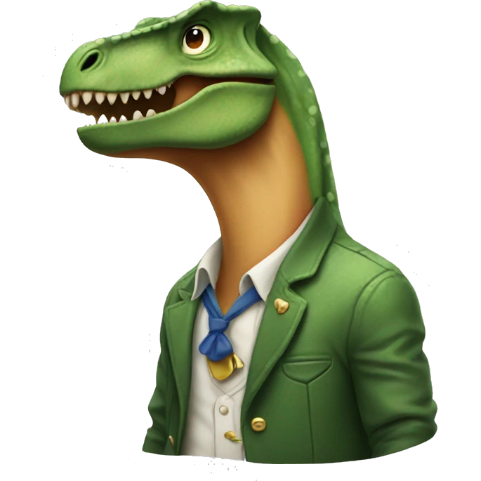 dinosaur with swag emoji