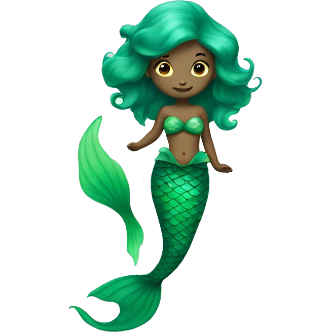 green mermaid with tail  emoji