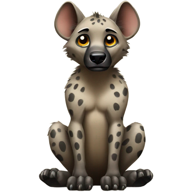 Hyena showing paws emoji