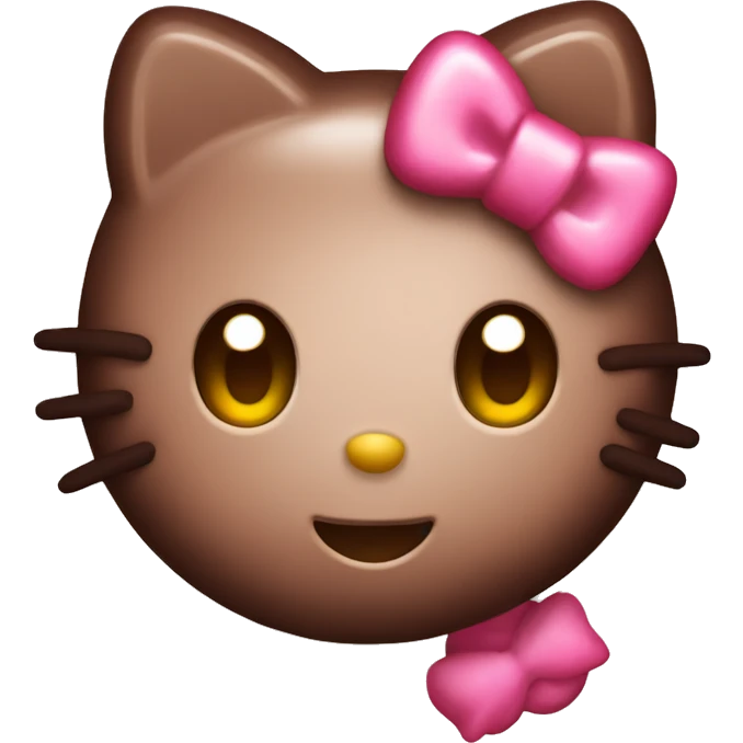 Hello kitty chocolate  emoji