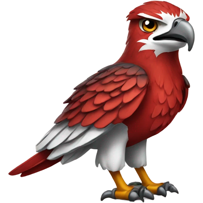 Redhawk mascot character M emoji