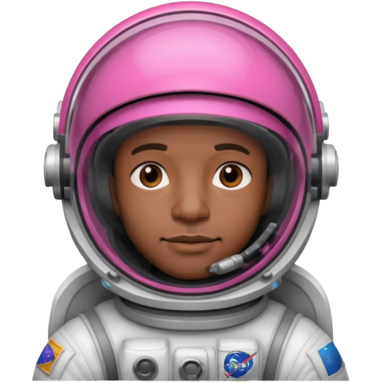 black man Astronaut with Pink Visors emoji
