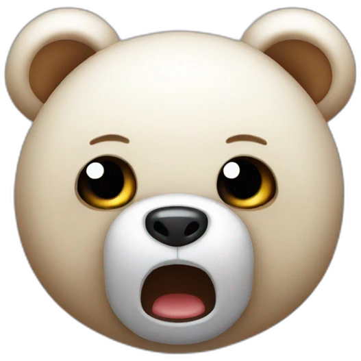 really angry cute cuddly bear toy emoji