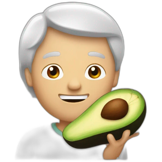 bob sternfels eating avocado emoji