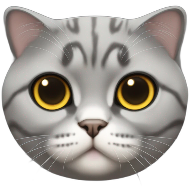Gato Scottish fold gris emoji