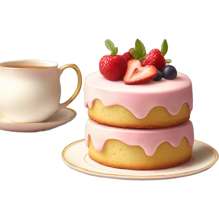 afternoon tea cake emoji