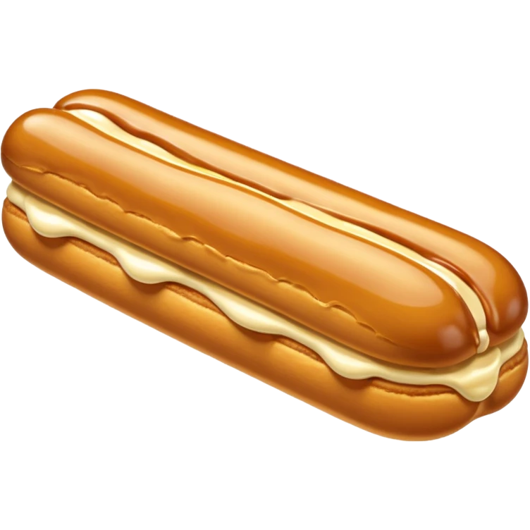  éclair with creaming butterscotch melting  emoji