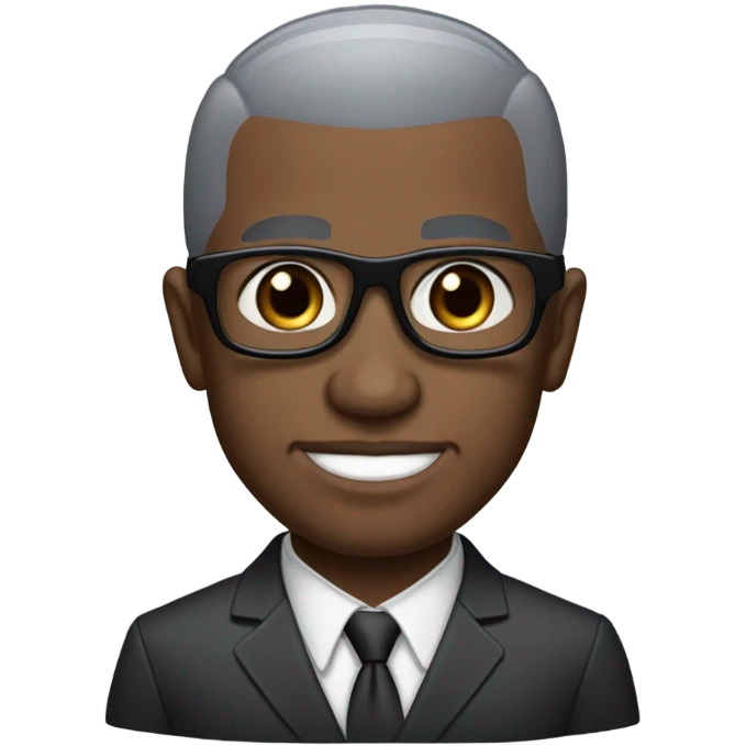 deon sanders with small round face and suit and glasses and buzz cut and small black eyes and small gray beard and small black eyes and wrinkled forehead emoji
