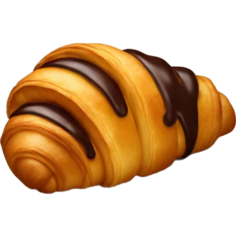 croissant with chocolate  emoji
