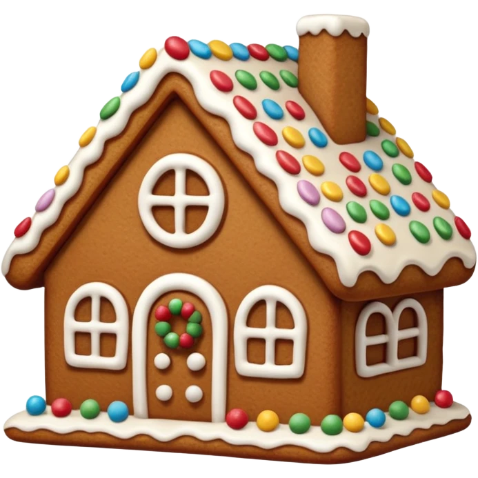 gingerbread house biscuit emoji