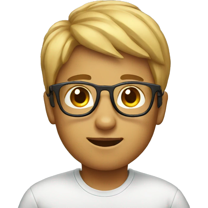 Boy wearing ar glasses emoji