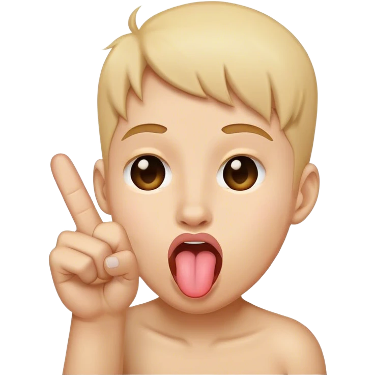 face with tongue out sticking up middle finger emoji
