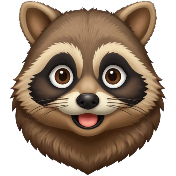  racoon holding a human mustache emoji