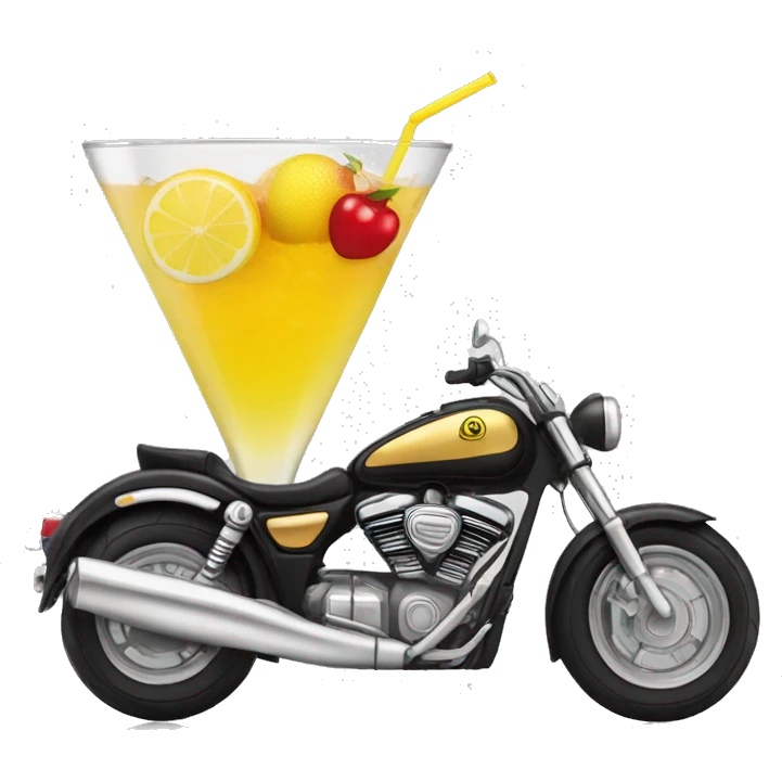 cocteles en una moto emoji