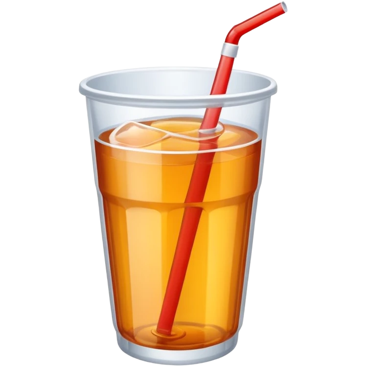 Soft drink in plastic cup (like Starbucks Cup), no logo. emoji