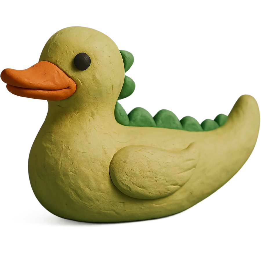 duck shaped like a crocodile emoji