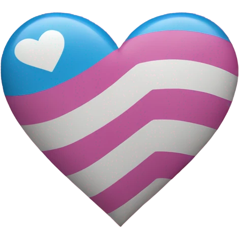 Transgender flag in heart emoji