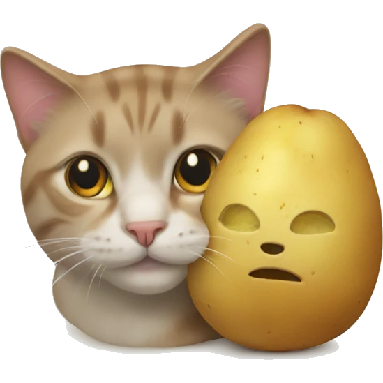 Cat with potato emoji