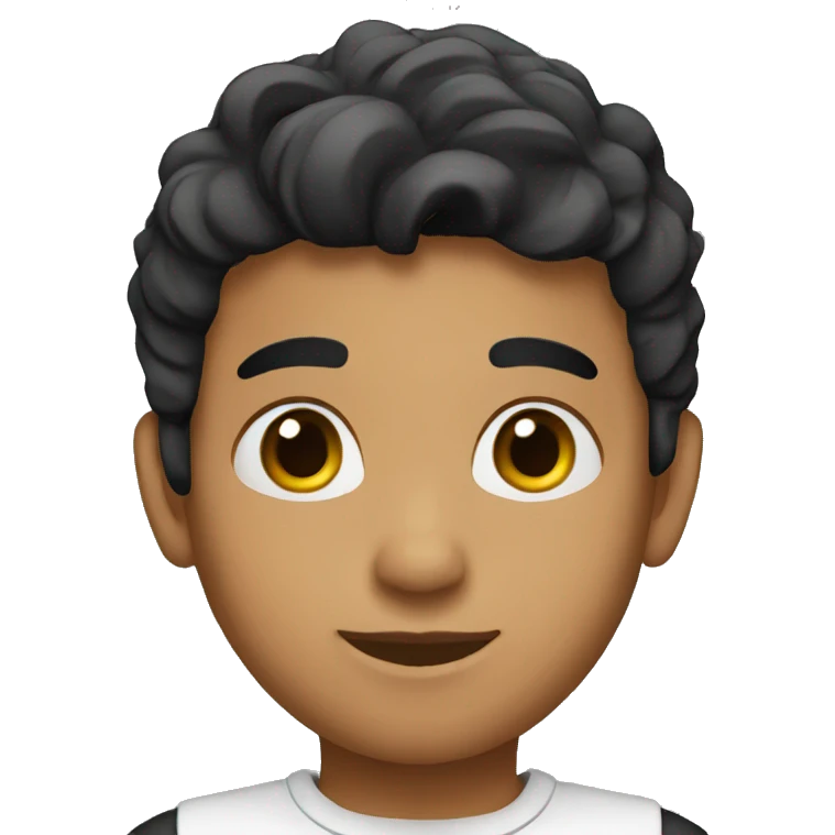 Arab boy with black fade emoji