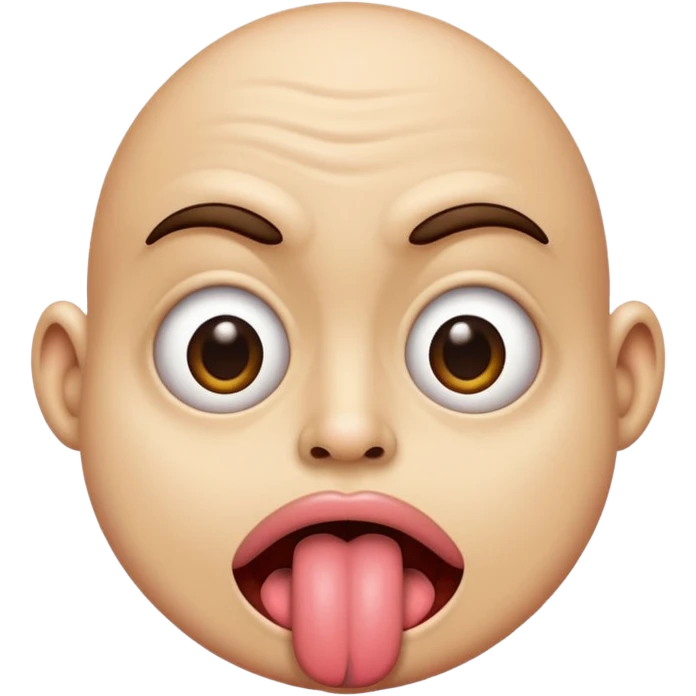 ugly 🥺👀 emoji with tongue out emoji