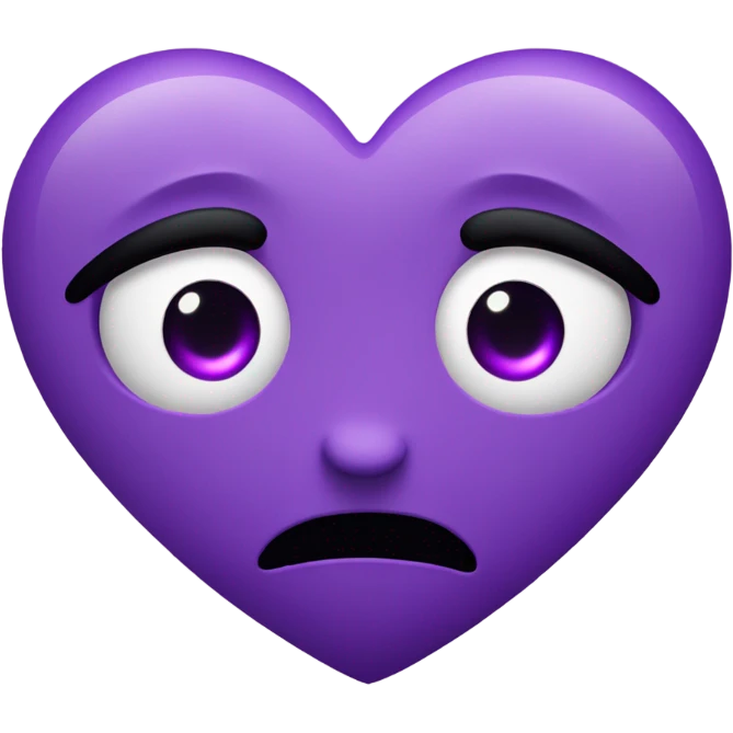 heart eyes emoji with Purple Heart eyes emoji