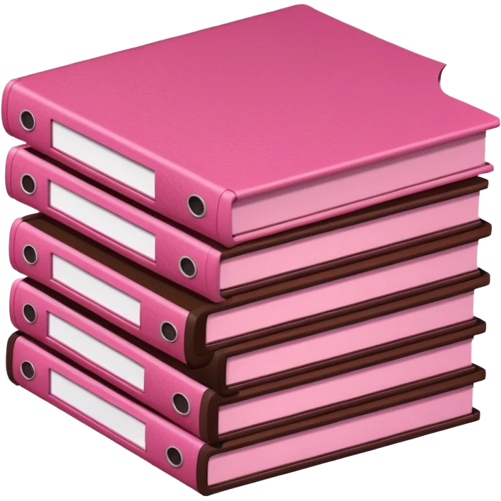 pink and dark brown file pile emoji