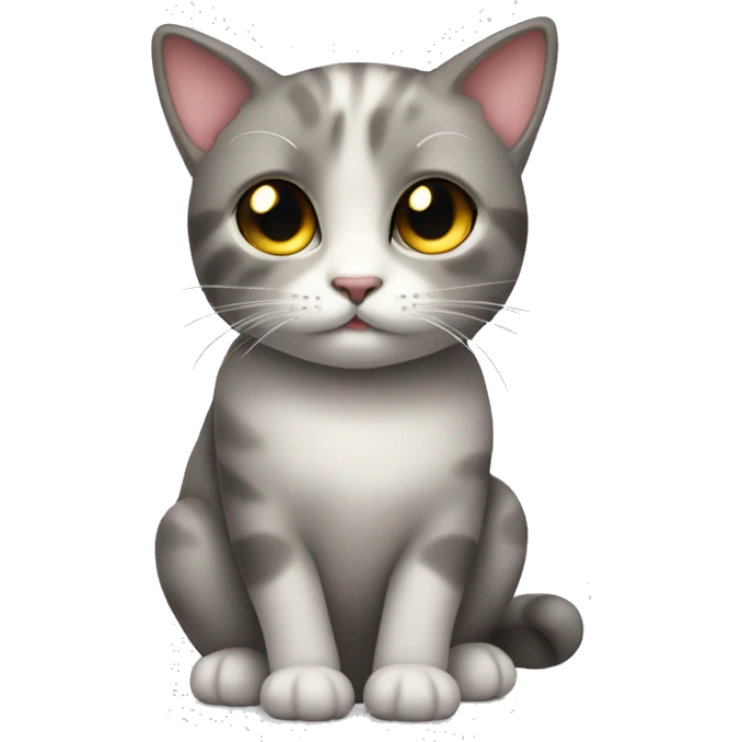 cute cat with sparkling eyes  emoji