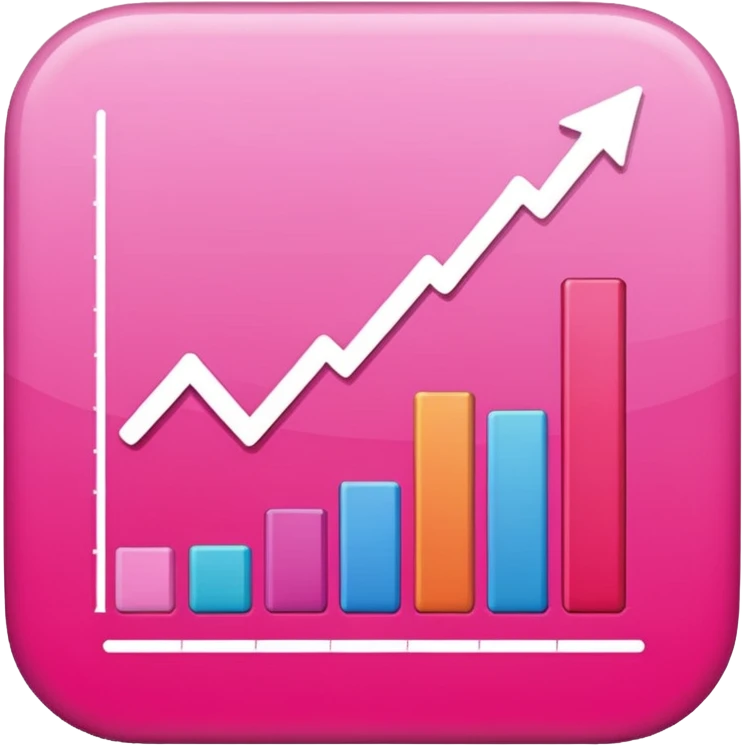 pink graphic stats emoji