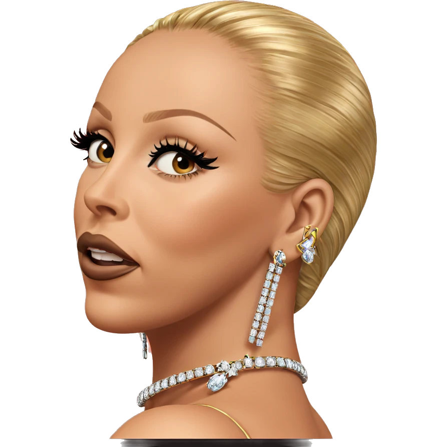 girl showcasing elegant jewelry emoji