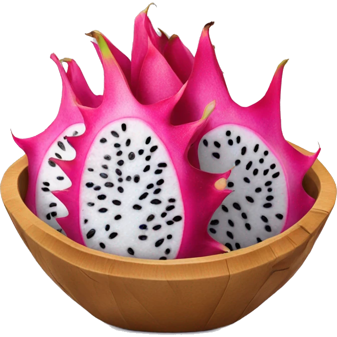 Bowl of dragon fruit  emoji