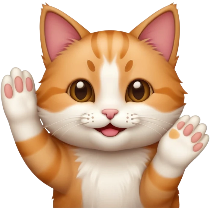 hand petting a happy cat emoji
