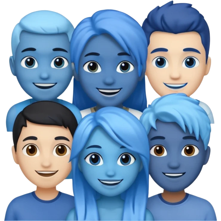 blue friends emoji