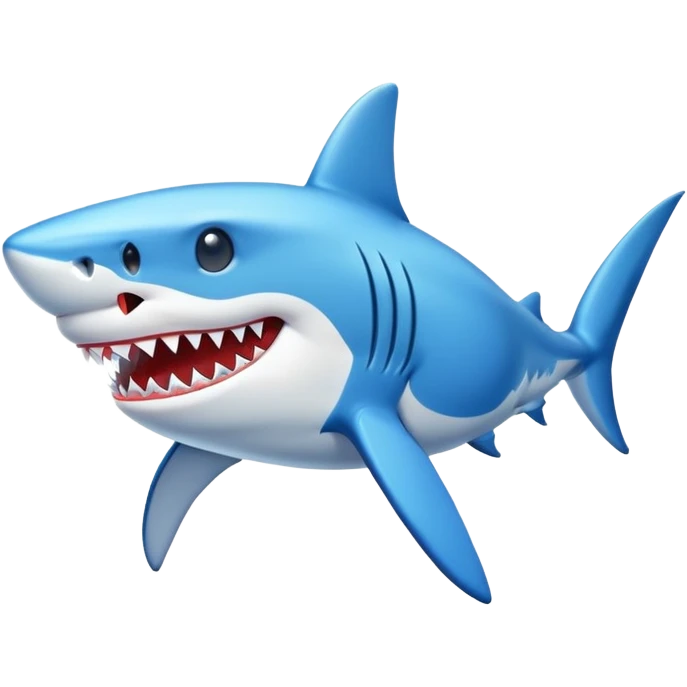 Shark with blue shoes  emoji