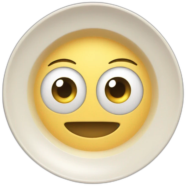 cute plate with dollar eyes emoji