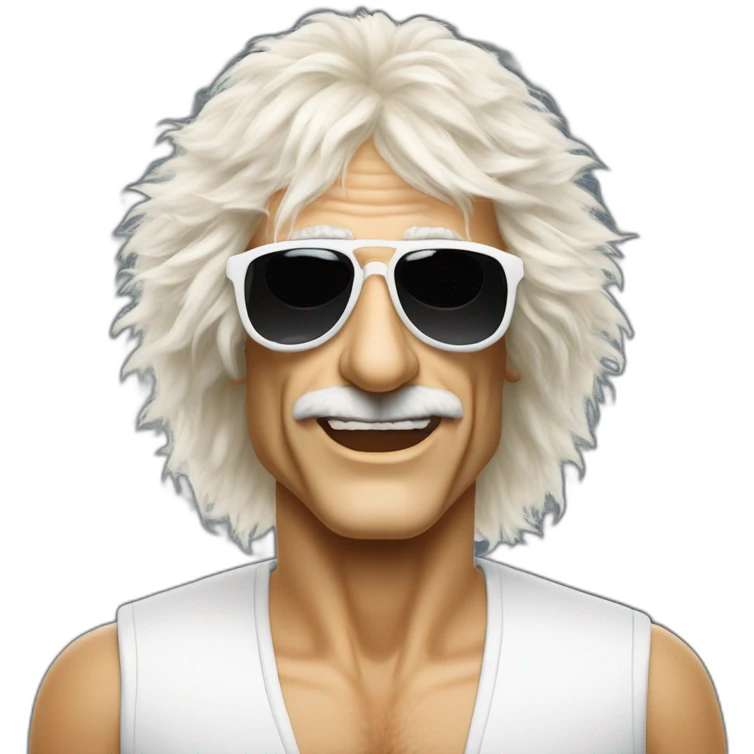 michel polnareff avec des lunettes de soleil blanches emoji