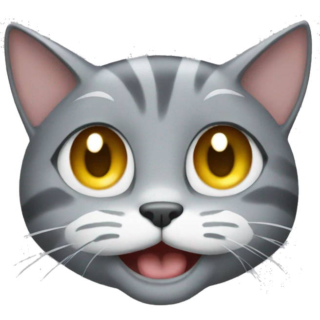 gray cat laughing crying tears emoji emoji
