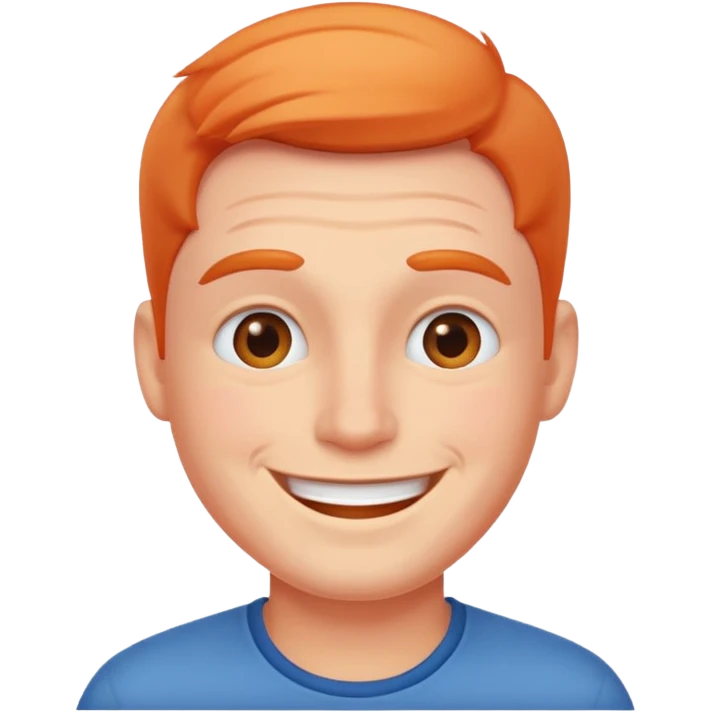 Blushing man emoji