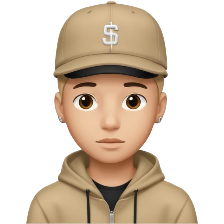 handsome boy with cap hip hop only neck  emoji