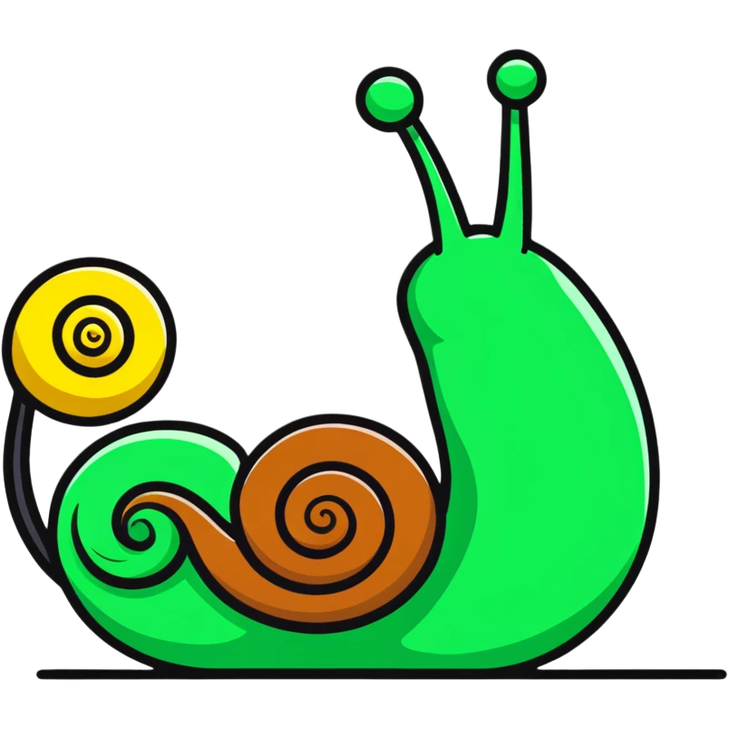 Snail on a flower emoji