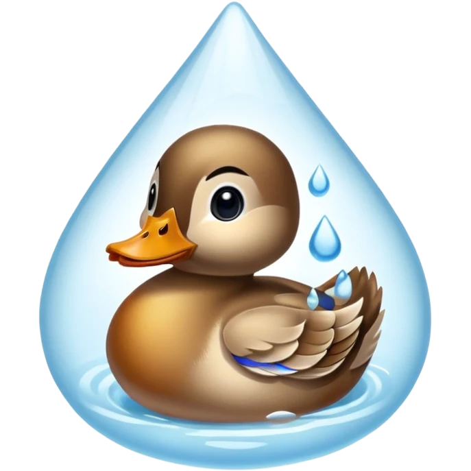 Water with duck emoji