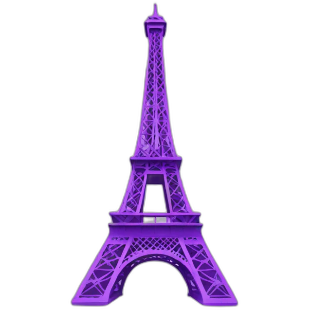 purple Eiffel tower emoji