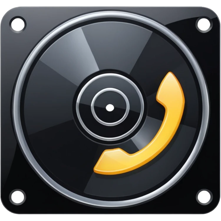 black computer disk emoji