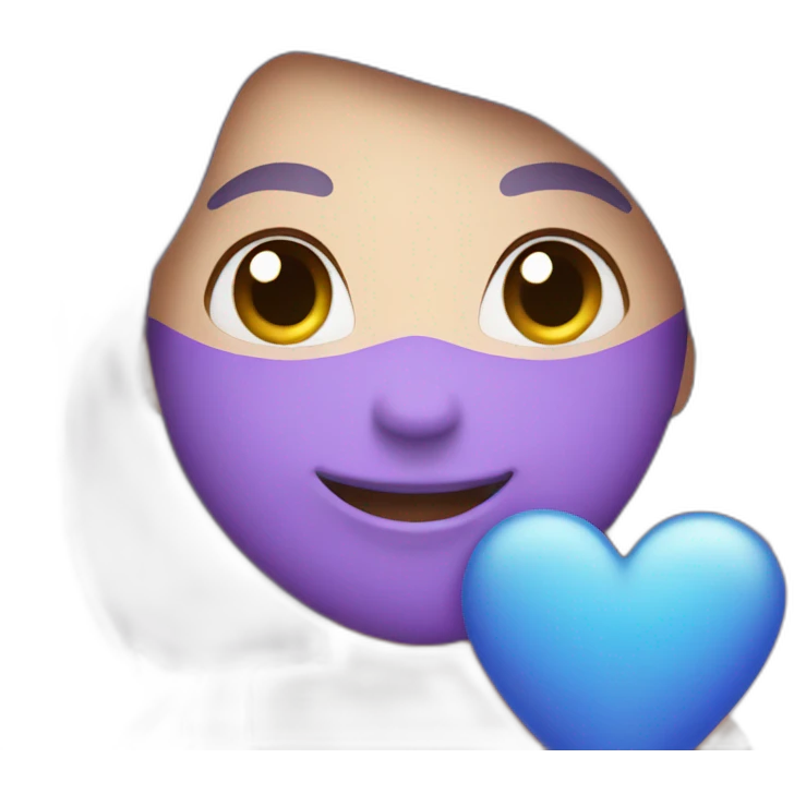 Purple and blue Heart emoji
