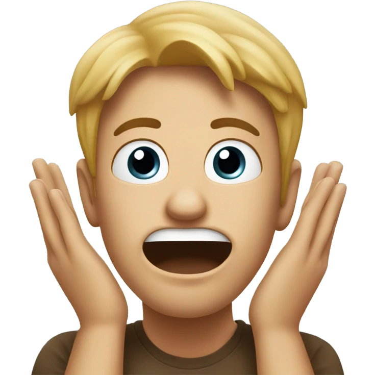 Face with hands on face emoji