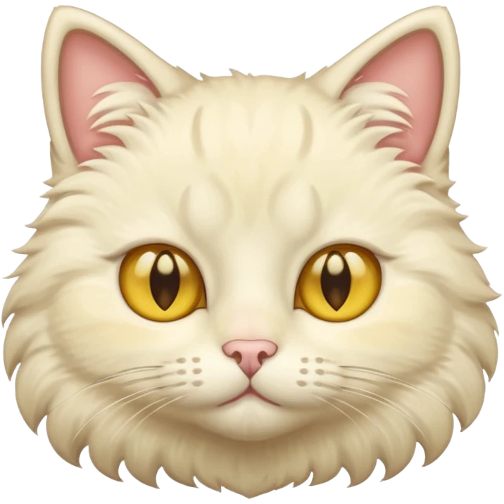 Cream cat face emoji
